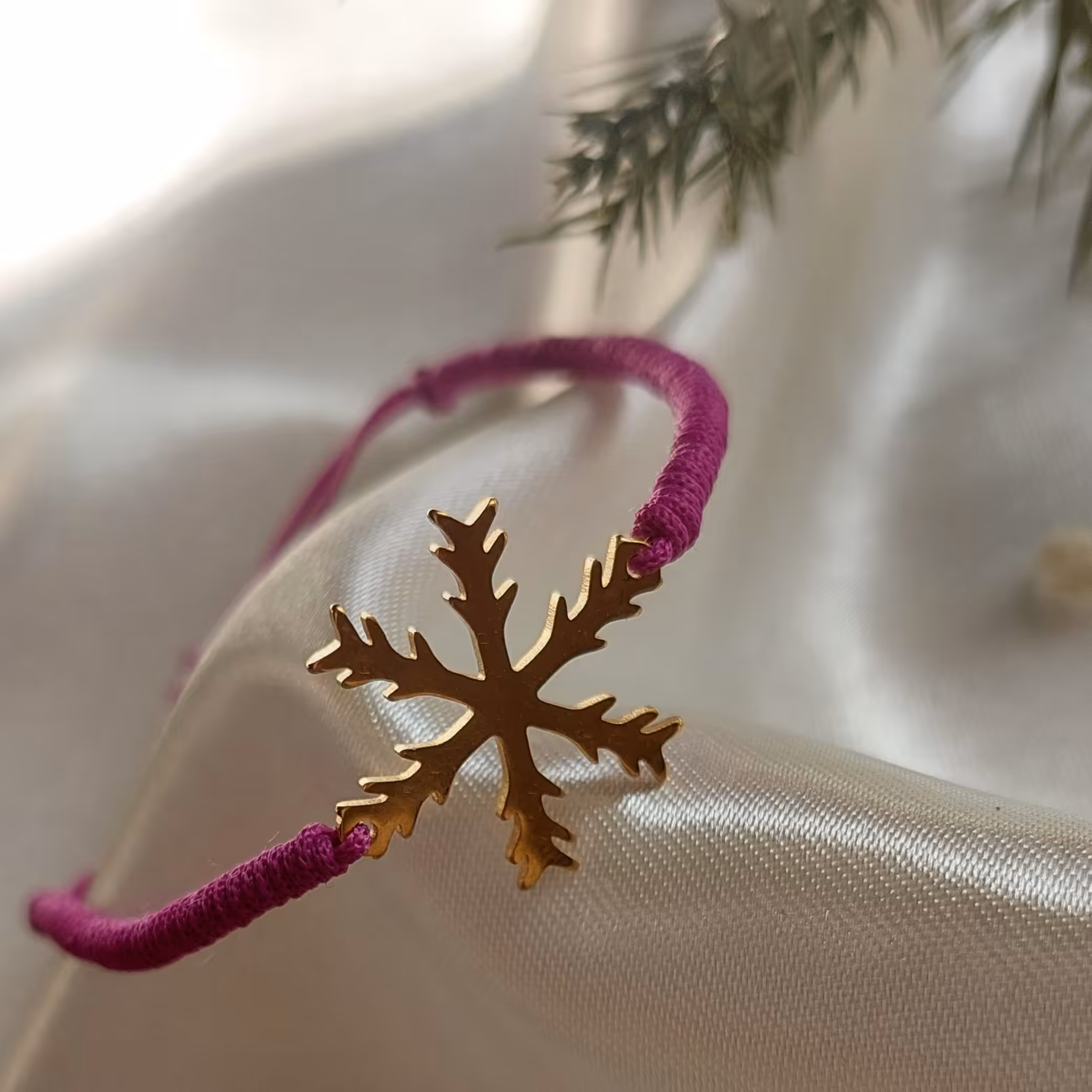 دستبند دونه برف   استیل رنگ ثابت