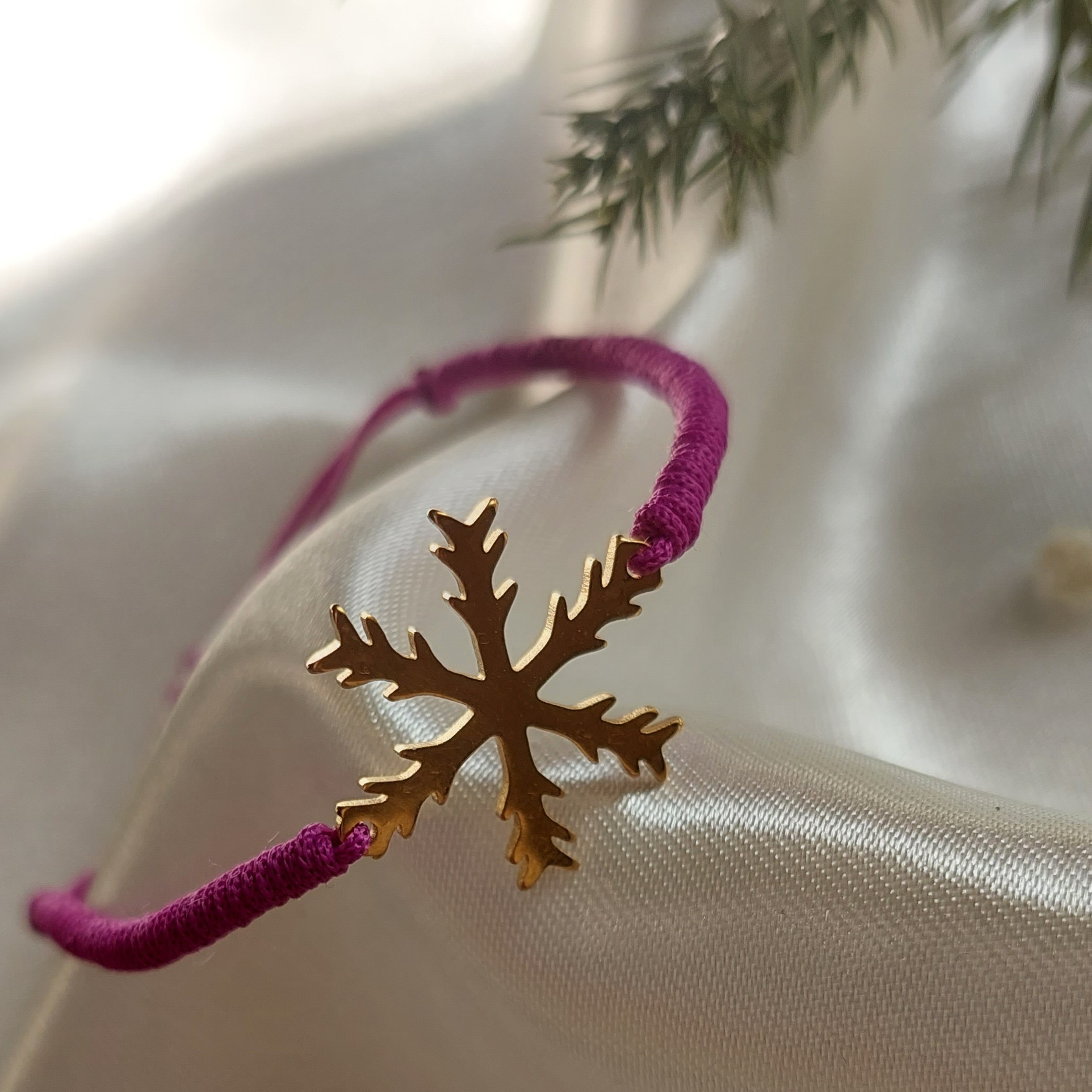 دستبند دونه برف   استیل رنگ ثابت