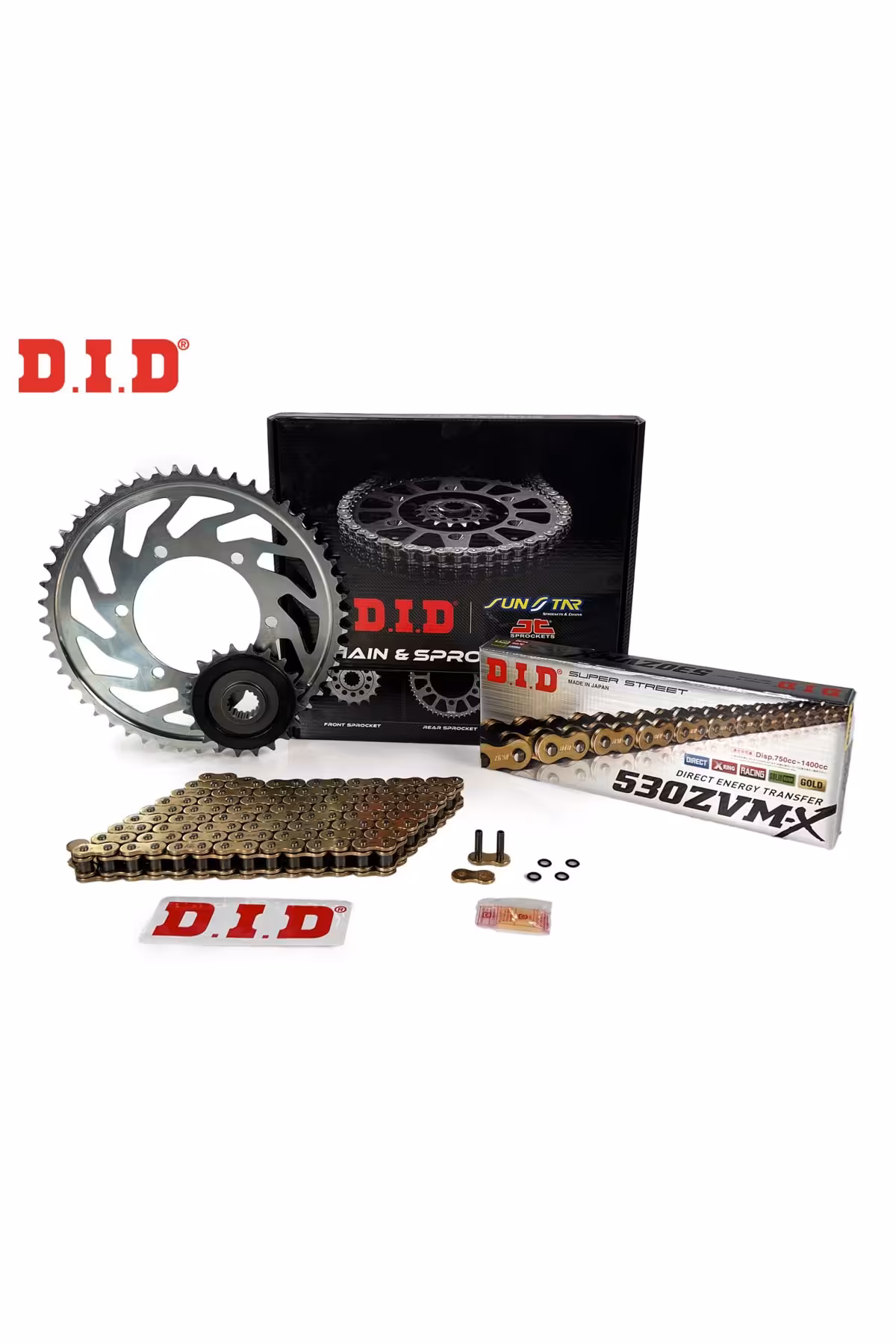 زنجیر موتورسیکلت مجموعه دنده زنجیره ای HONDA CBR 954RR 954 CC 2002 2003 954CC CHAIN: DID 53 Sunstar