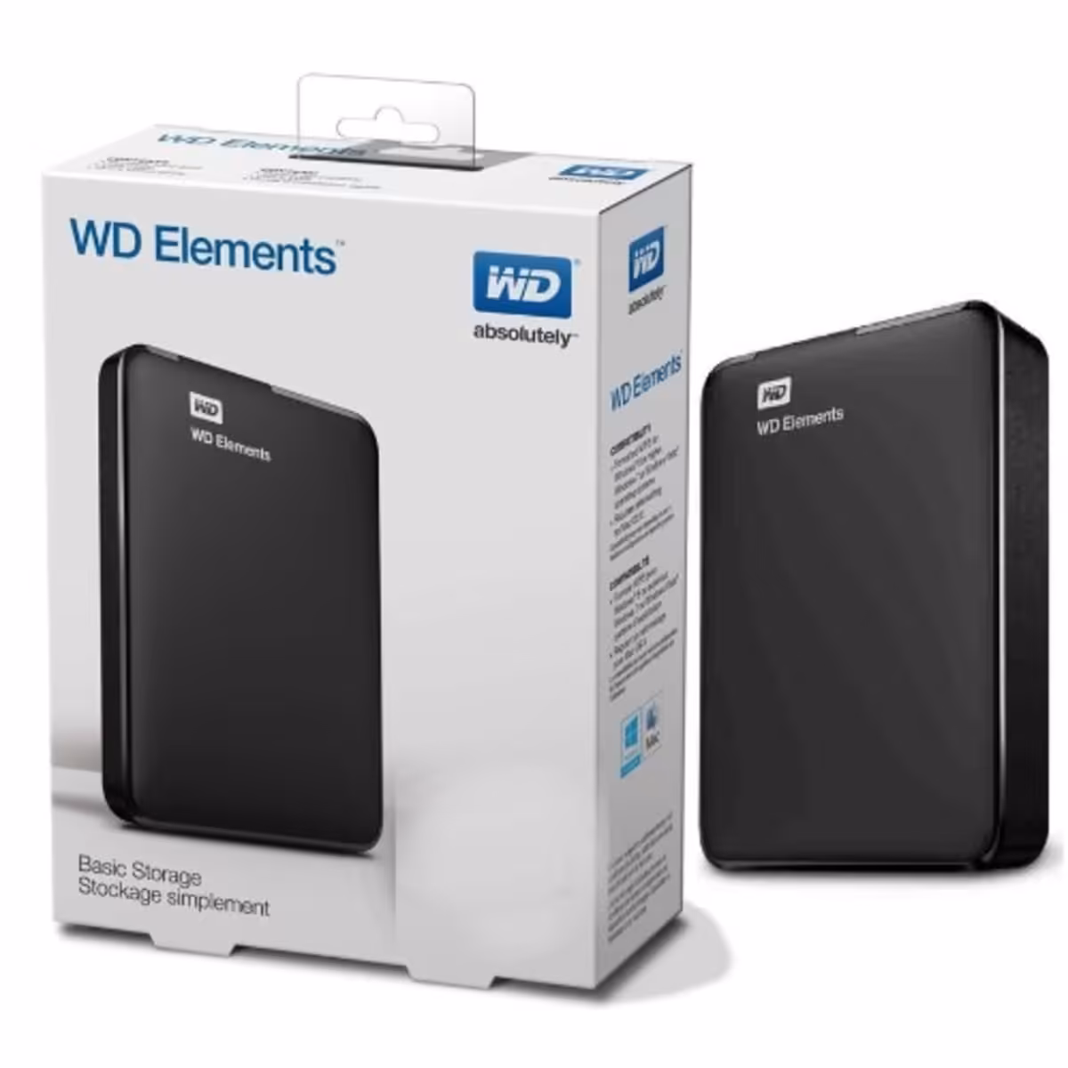 هارد اکسترنال 750 گیگابایت وسترن دیجیتال(گارانتی معتبر شرکتی ) Digital Elements External Hard Drive
