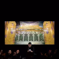 پرچم محرم امام حسین طرح ضریح مطهر سایز 140در300