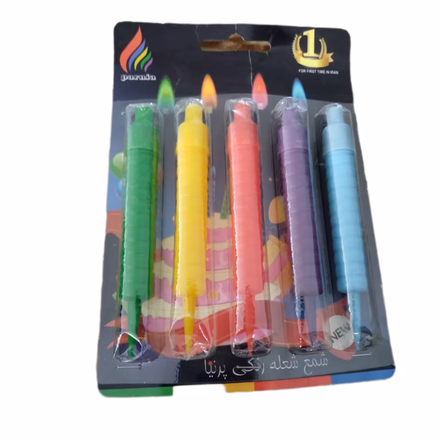 شمع شعله رنگی