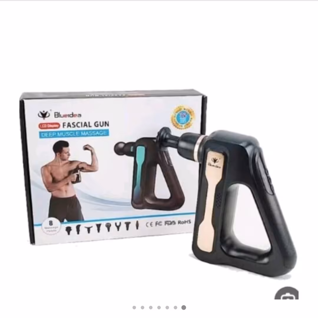 ماساژور شارژی داری سر های مختلف مخصوص رفع درد های عضلانی 