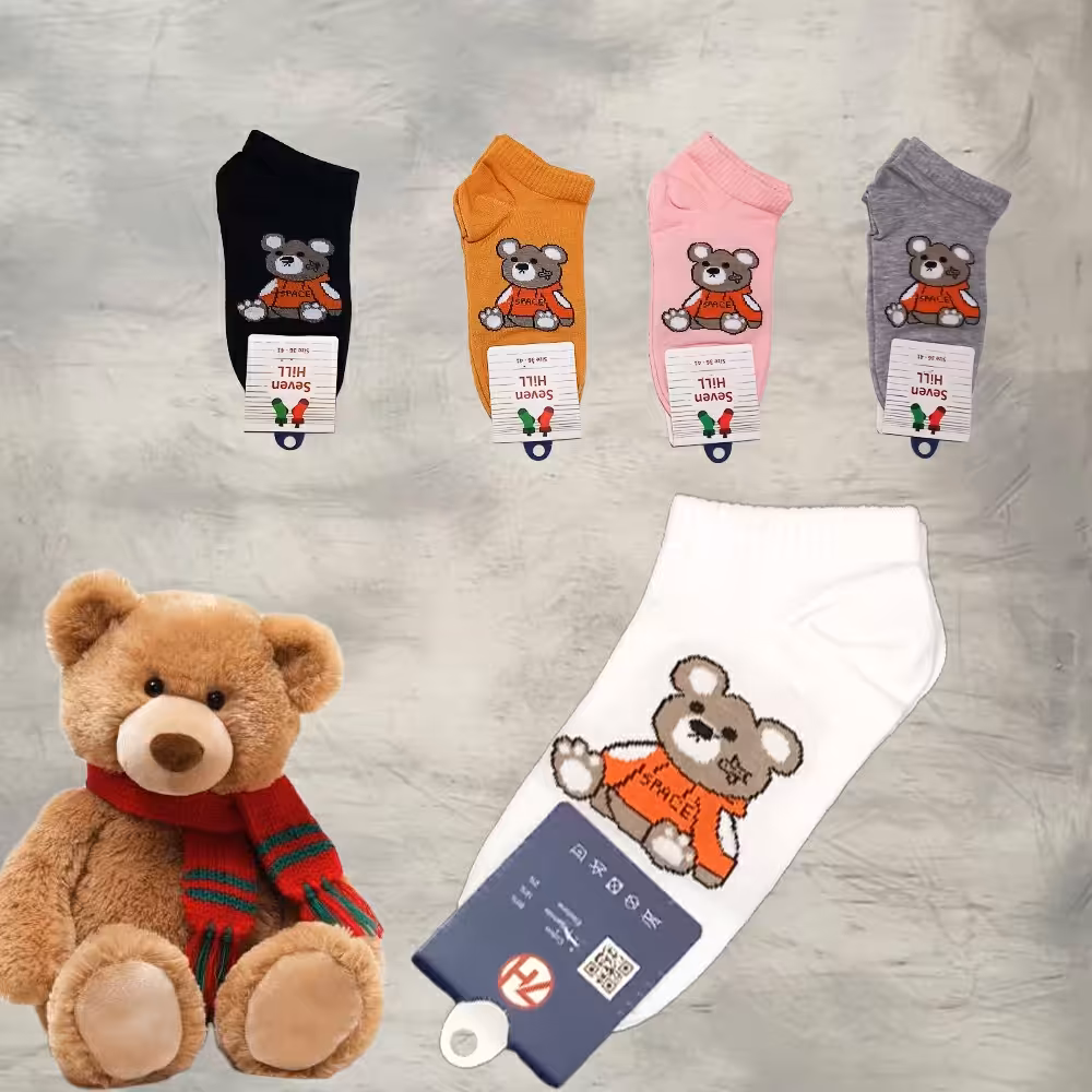 جوراب خارجی نخی خرسی  مچی فیری سایز 36 تا 41 بسیار با کیفیت ضد عرق و ضد حساسیت و ضد بو