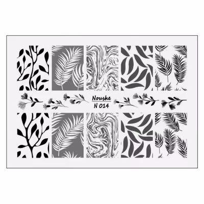 برچسب لنز ناخن نوشه مدل گل کد N014