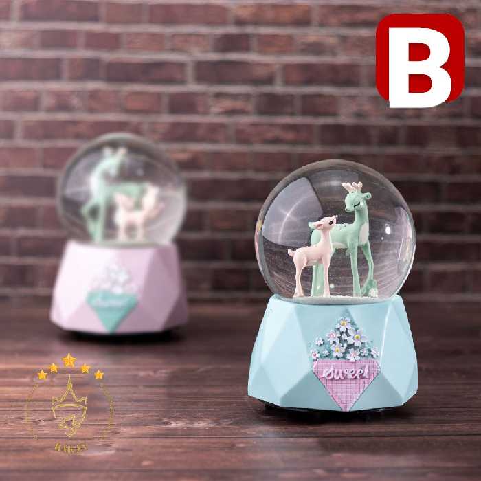 گوی موزیکال کوکی طرح گوزن مادر آبی