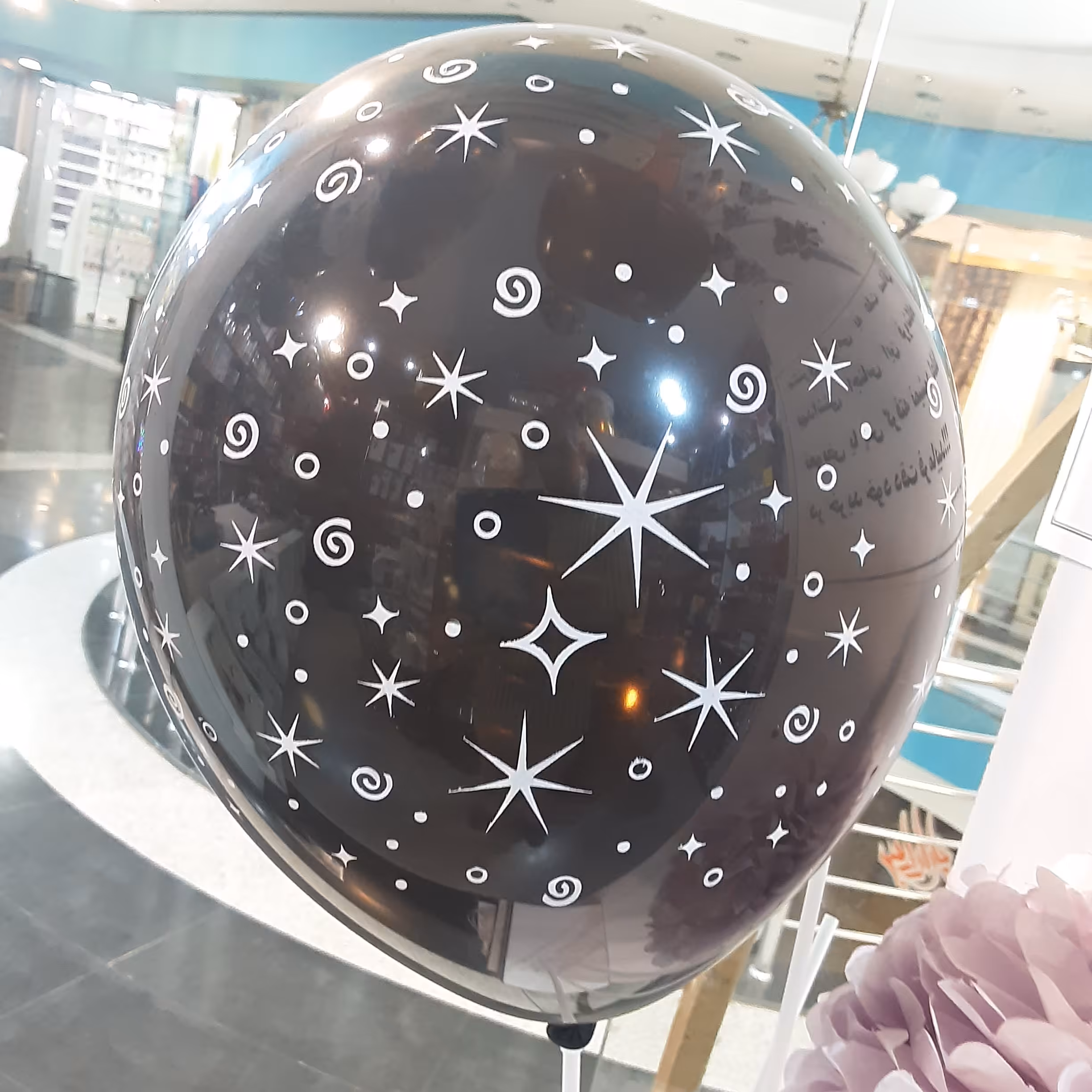 بادکنک لاتکس  مدل ستاره مشکی 12 اینچ