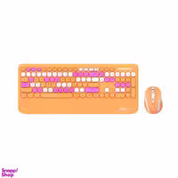 ماوس و کیبورد هترون مدل KBM HKCW 350 ORANGE