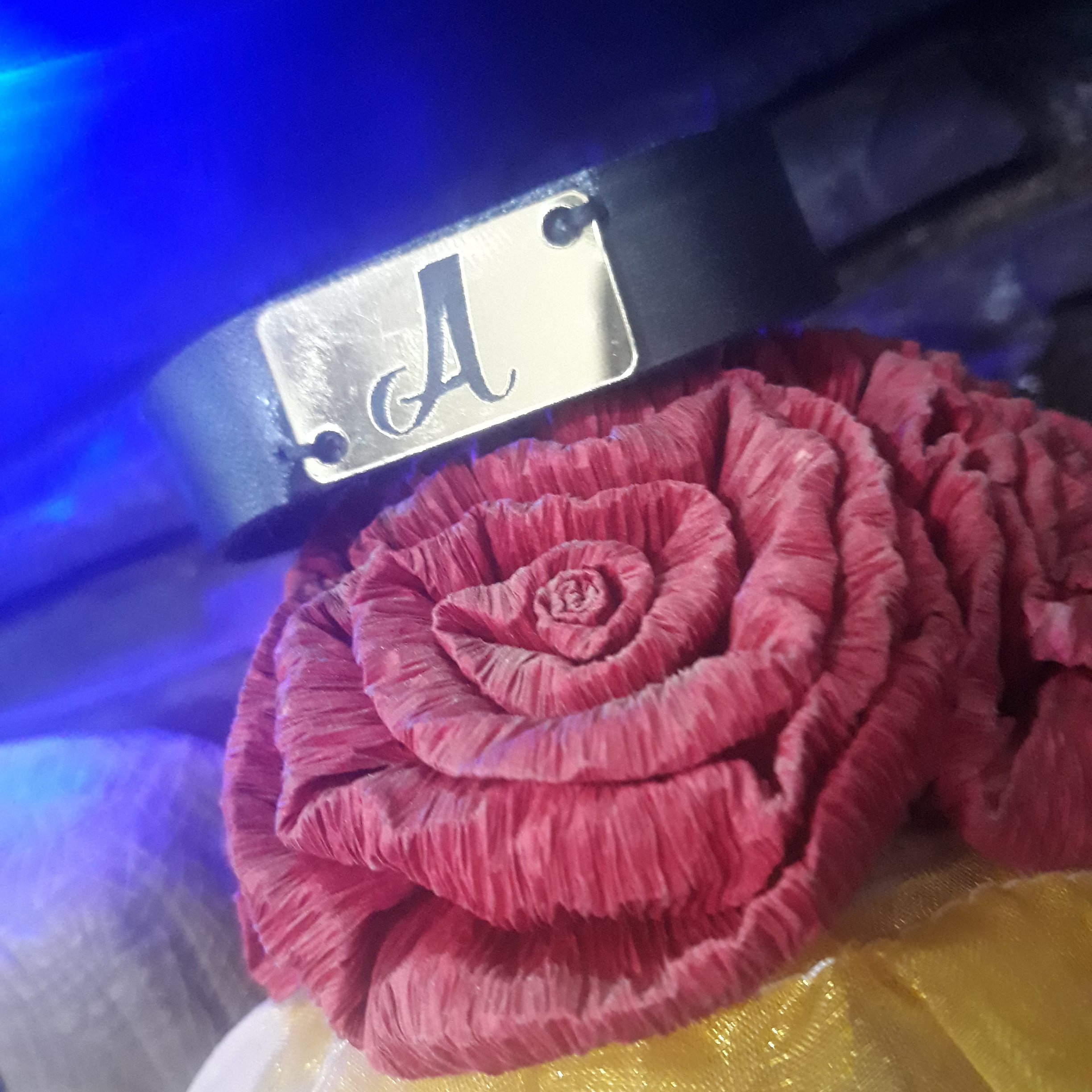 دستبند چرم حرف A