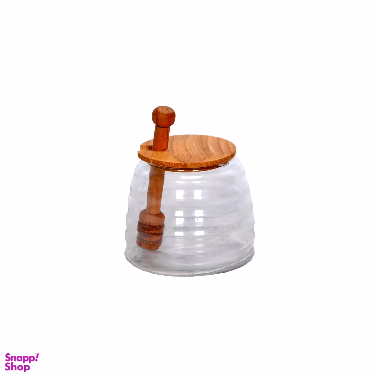 ظرف عسل خوری چوب و بلور مدل 3045