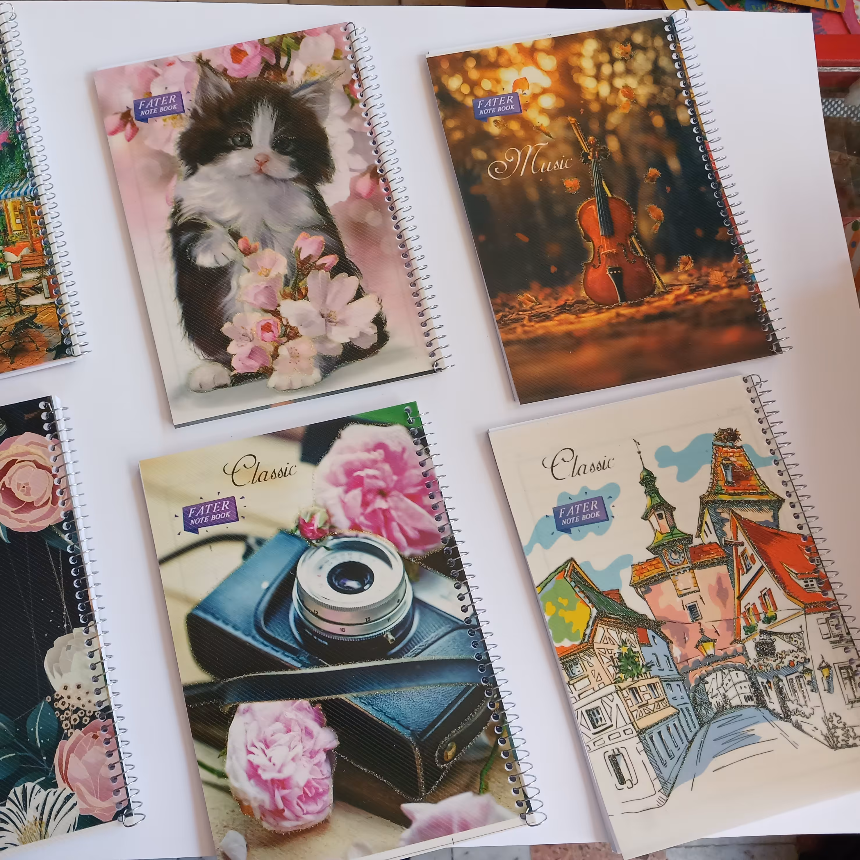 دفتر 50 برگ فنری خط دار کاغذ 70گرم