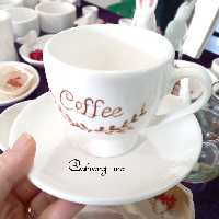 فنجان نعلبکی سرامیکی دستساز اسپرسو آبرنگ ما