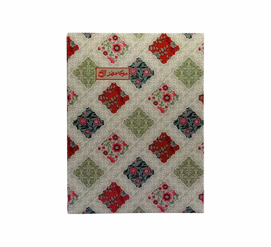 دفتر کلاسور دوکادفتر طرح گل قرمز