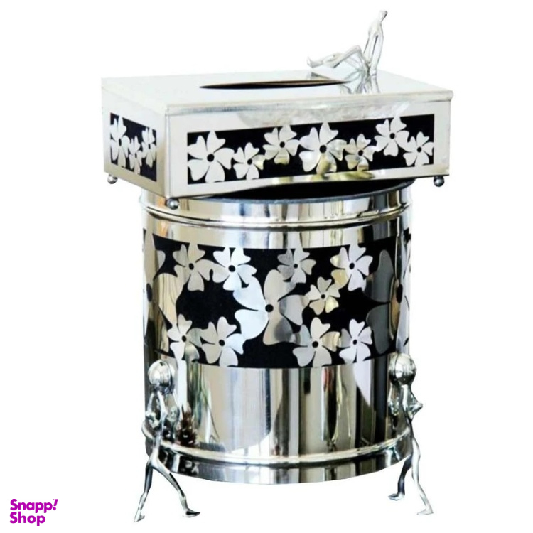 ست سطل زباله و دستمال کاغذی سالی نو کد 80025S