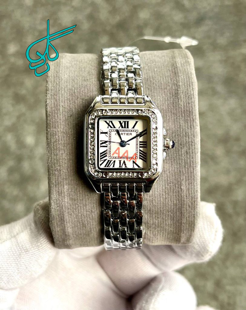 خرید ساعت زنانه کارتیر سانتوس بند فلزی کیفیت AAA عالی رنگ ثابت کد 1922877 - ردگل