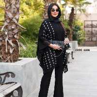 پانچو زنانه ژاکارد مدل بهاره