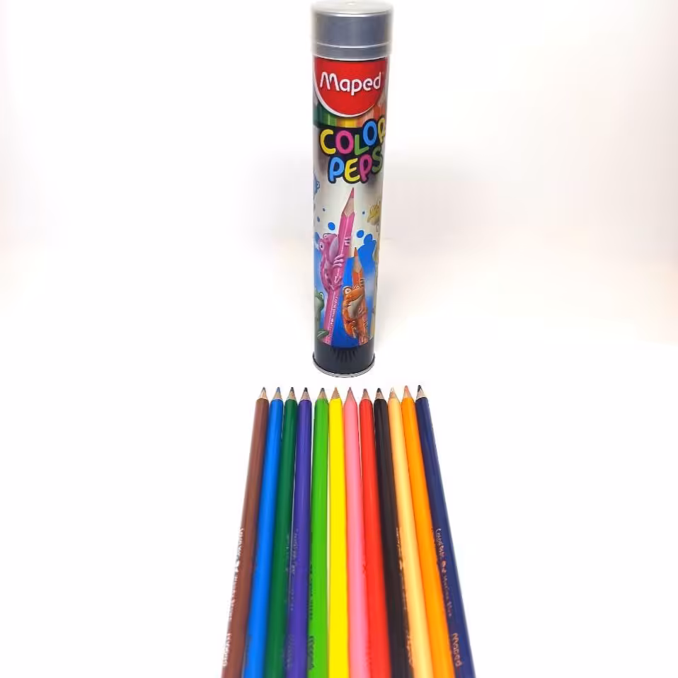 مداد رنگی 12 رنگ جعبه فلزی maped