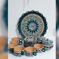 ست چایخوری شش نفره سفالی میناکاری کد 30 