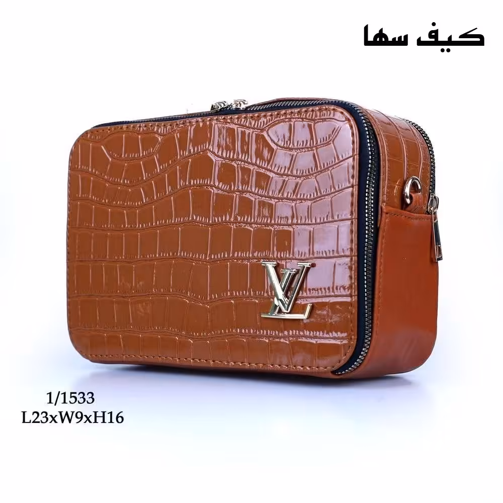 کیف دوشی مجلسی سها. مدل ال وی ورنی سنگی.شیک و جذاب. مناسب مهمانیهای مهم