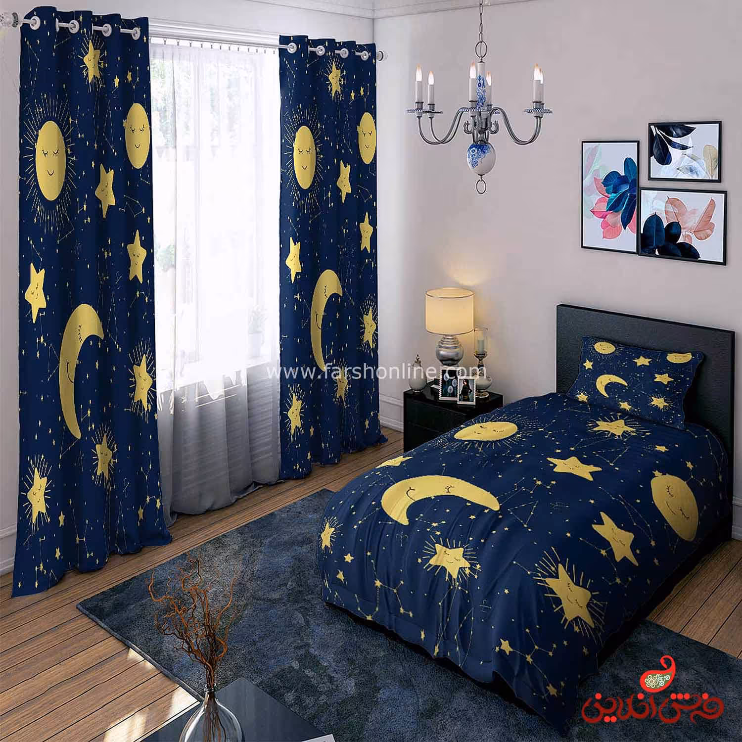 روتختی طرح خورشید و ماه وستاره کد 15641