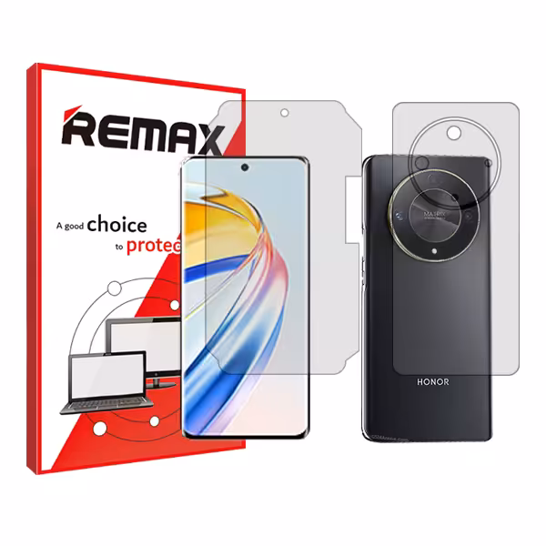 گلس صفحه نمایش و پشت گوشی آنر X9b مدل شفاف برند ریمکس کد MS