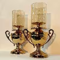 شمعدان طلایی فانتزی در ارتفاع 32 سانت