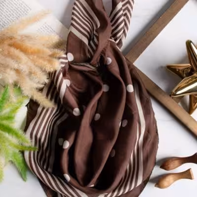 مینی اسکارف نخی توپی