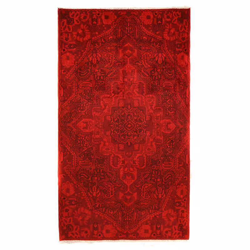  فرش دستبافت رنگ شده سه ونیم متری مدل وینتج کد 4101120