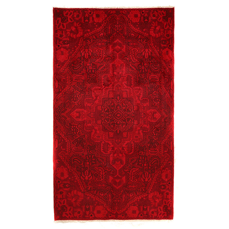  فرش دستبافت رنگ شده سه ونیم متری مدل وینتج کد 4101120