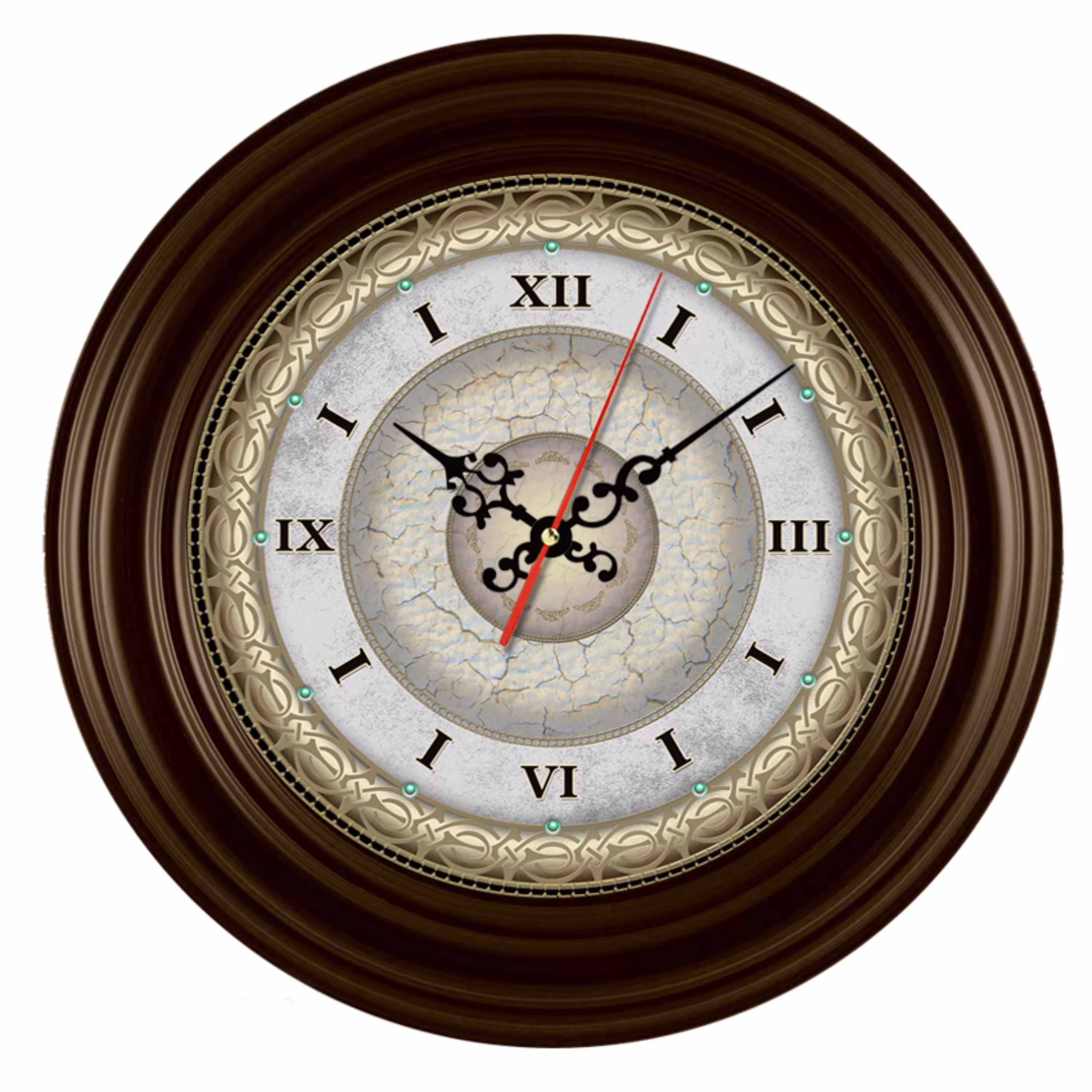 ساعت دیواری 50سانت قهوه ای