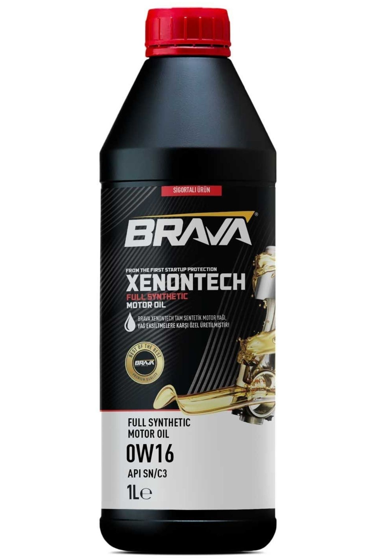 روغن و مکمل موتور XENONTCH 0W16 1 LT مصنوعی کامل Brava