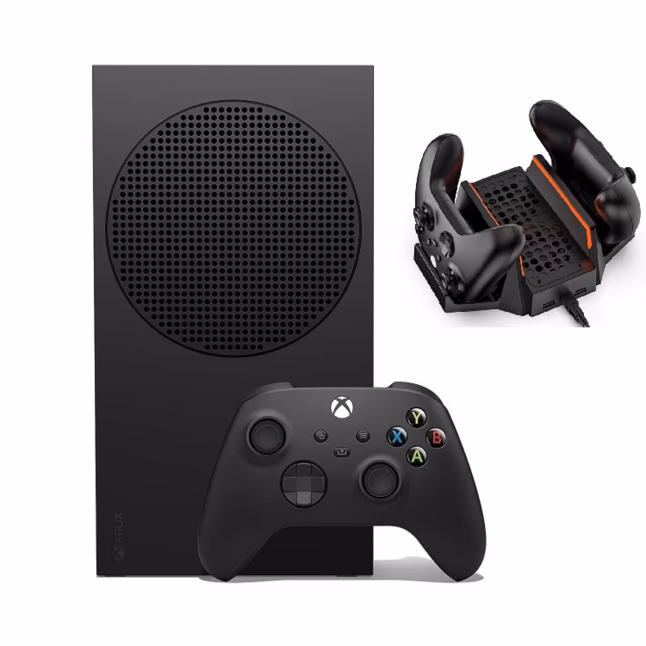 کنسول بازی مایکروسافت مدل Xbox Series S ظرفیت 1 ترابایت دو دسته با فن و پایه شارژر