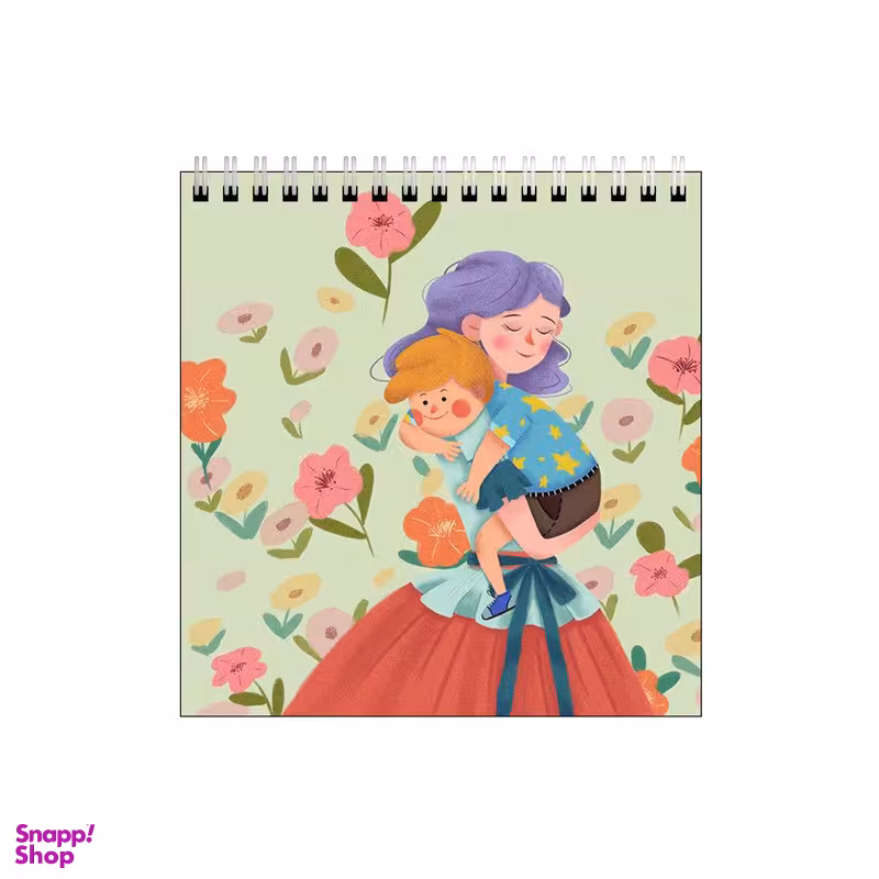 دفتر طراحی بامبیلیپ طرح مادر و پسر و گل ها کد 4316349