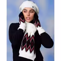 ست کلاه و شال گردن و دستکش بافتنی سام مدل 432