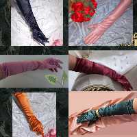 دستکش بلند ساتن