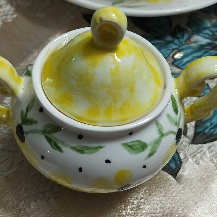 سرامیکی لعابی طرح افتاب گردان ست چهار پارچه