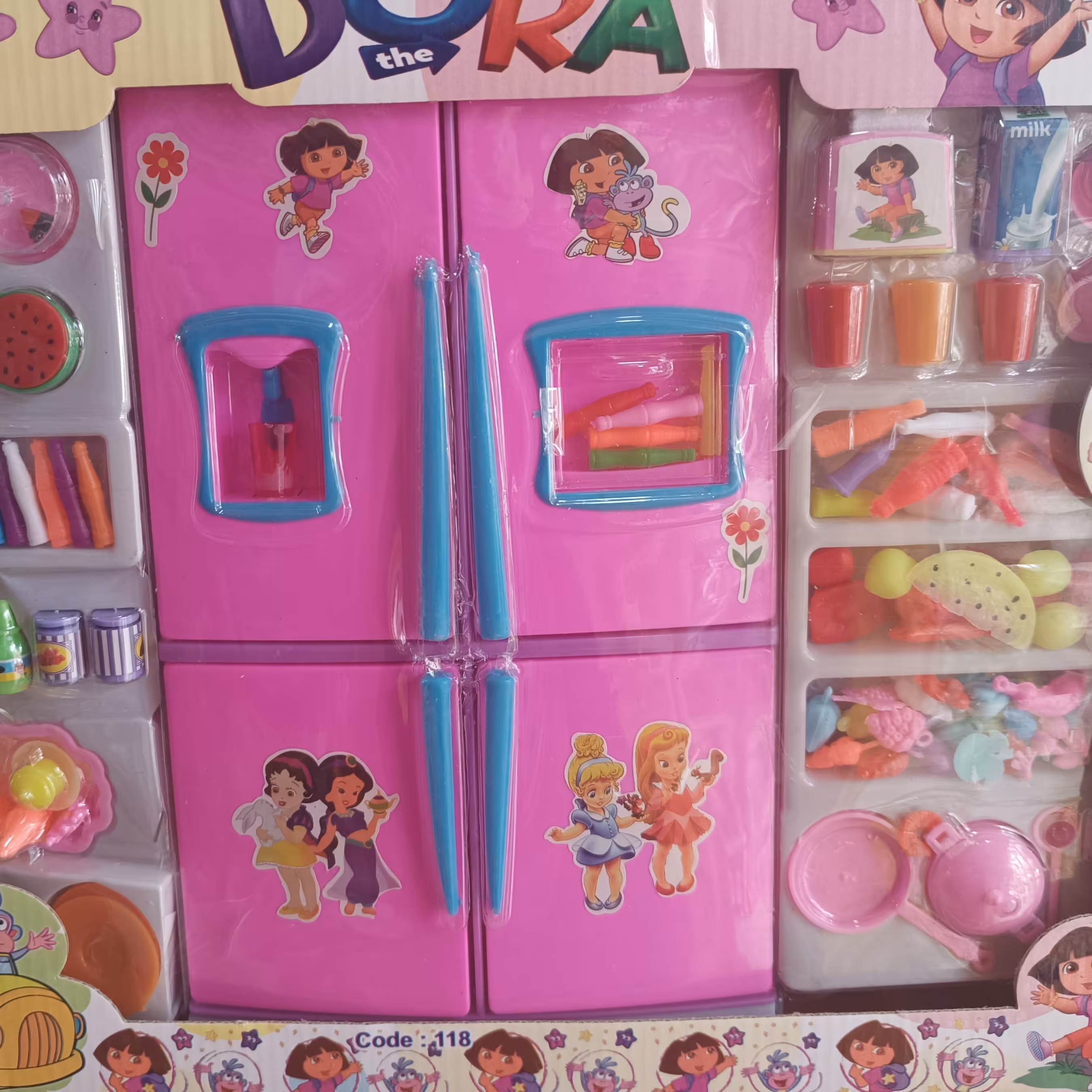 اسباب بازی یخچال ساید 4در با میوه ومخلفات