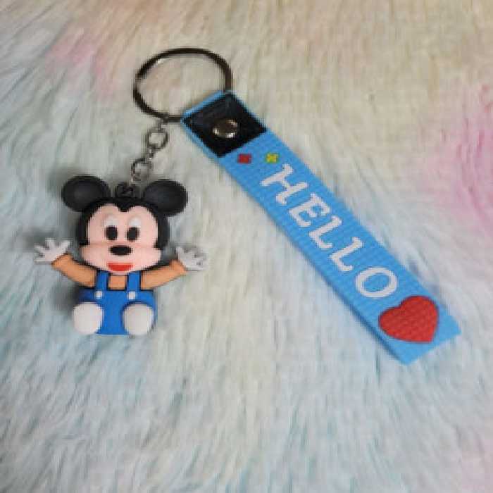 سرکلیدی میکی موس آبی آویز فانتزی سیلیکونی طرح میکی موس آبی