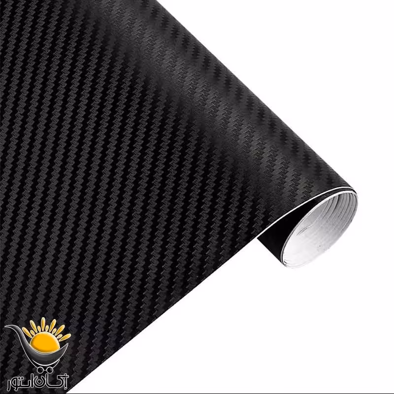 برچسب دکوری طرح کربن مشکی کد EC001M