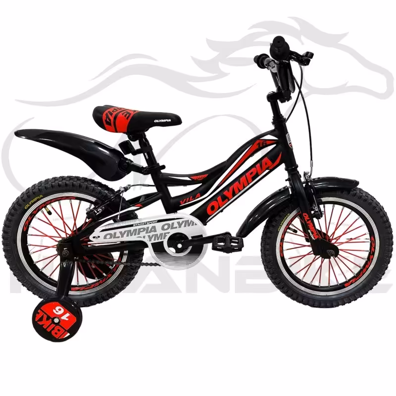 دوچرخه بچگانه المپیا سایز 16 مدل VILA کد  1009014  مشکی-قرمز