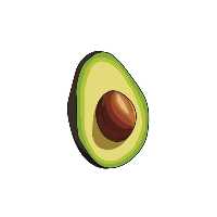 استیکر تزئینی موبایل طرح آووکادو کد 382