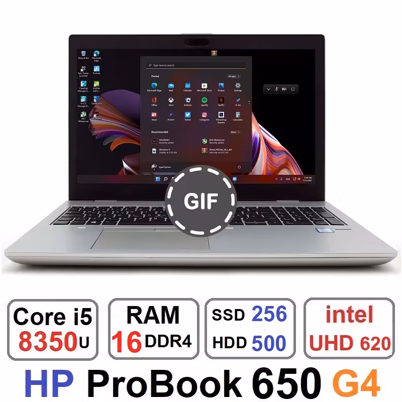 لپ تاپ HP ProBook 650 G4 Core i5 8350u رم 16 هارد500