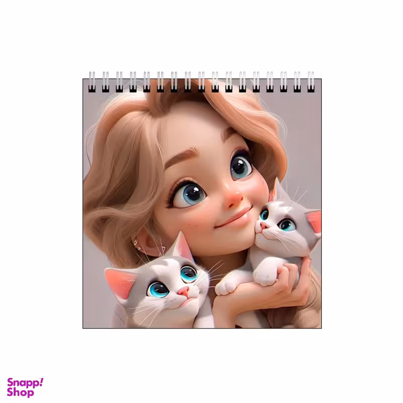 دفتر طراحی طرح دختر و بچه گربه ها کد 0338957