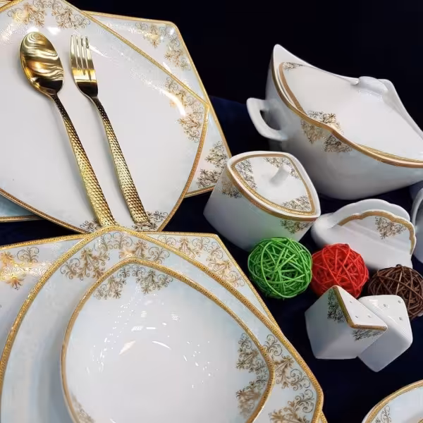 سرویس چینی 105 پارچه پردیس توماس فیروزه