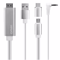 کابل تبدیل دو در یک micro type-c به HDMI همراه با انتقال صدا اونتن مدل micro type-c to HDMI with audio cable OTN-7559S