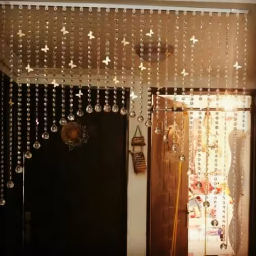 پرده کریستال بزرگ سفارشی طرح دوم ارسال رایگان