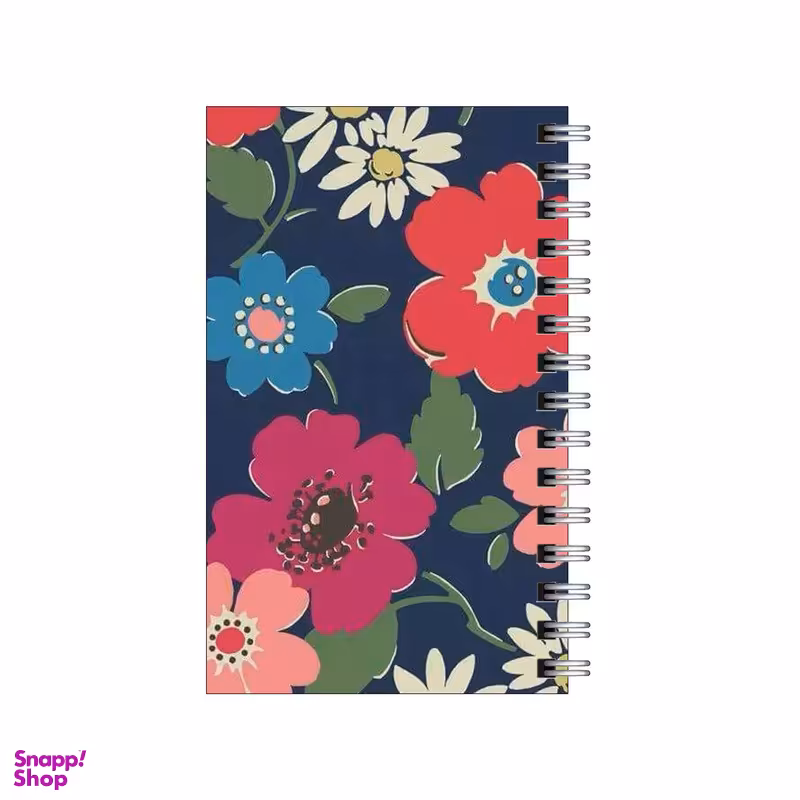 دفترچه یادداشت مدل to do list طرح گل درشت زمینه سرمه ای کد 3725102