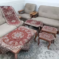 رومیزی ترمه 5 تکه مدل نسترن 