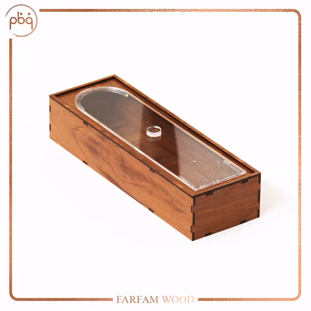 جا قاشق و چنگال چوبی (ام دی اف) با در محافظ از جنس پلکسی 