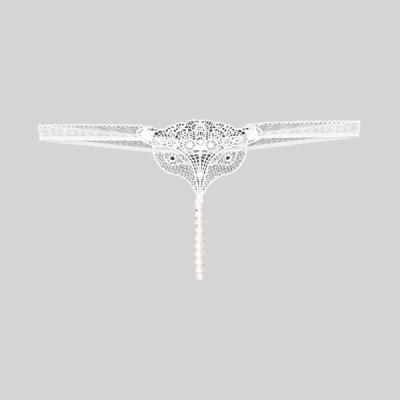 شورت زنانه مدل گیپور مرواریدی رنگ سفید